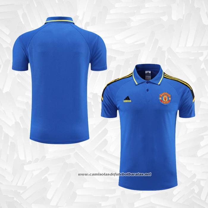 Camisola Polo del Manchester United 2022-2023 Azul
